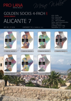 Alicante 7 4-fach Pro Lana Sockenwolle turquoise beige